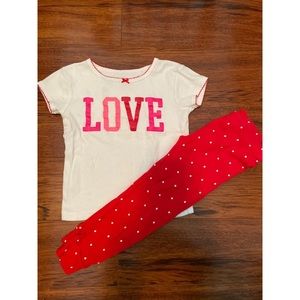 Carter’s s/s ❤️pajama set size 3T